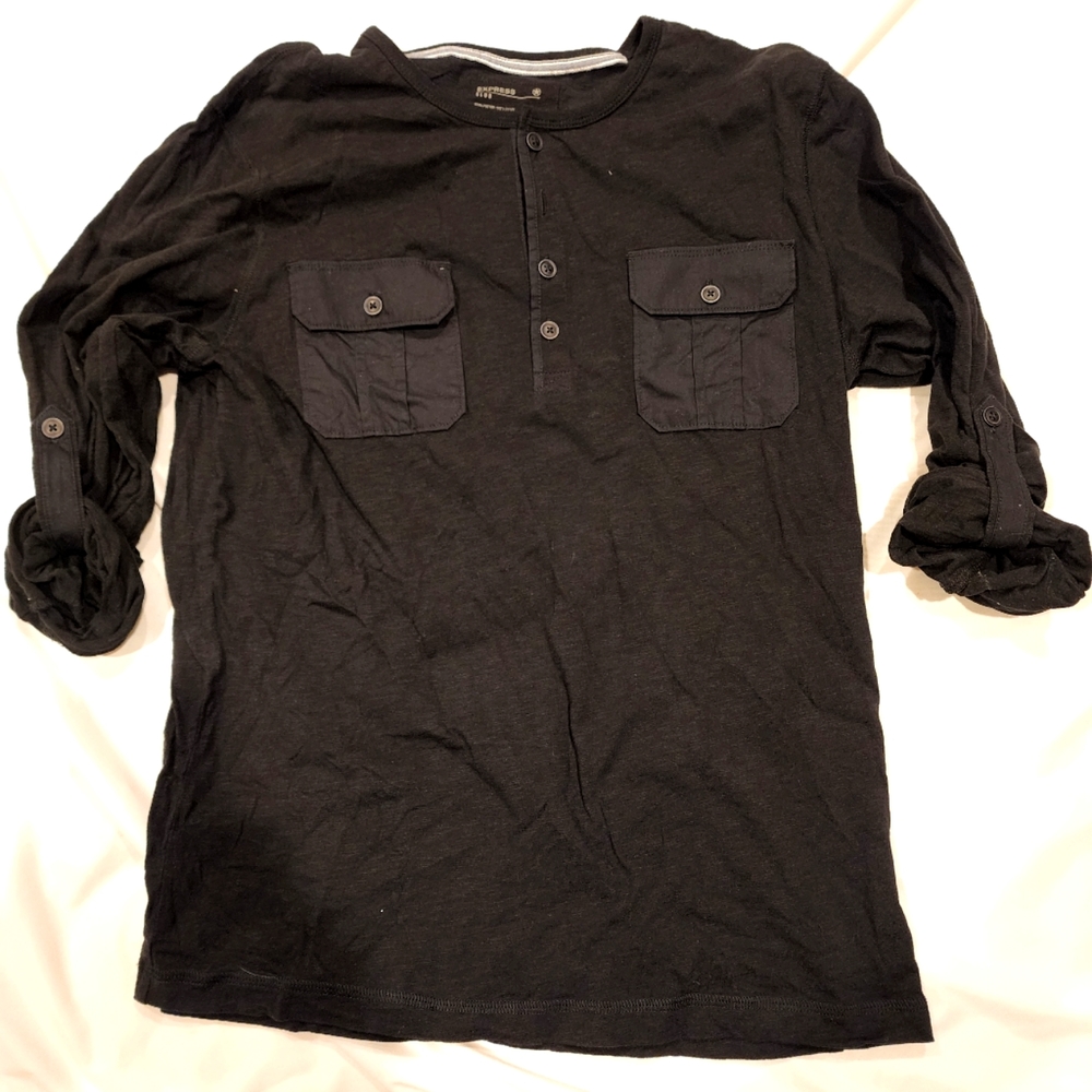 Express Long Sleeve Rolled up Shirt
